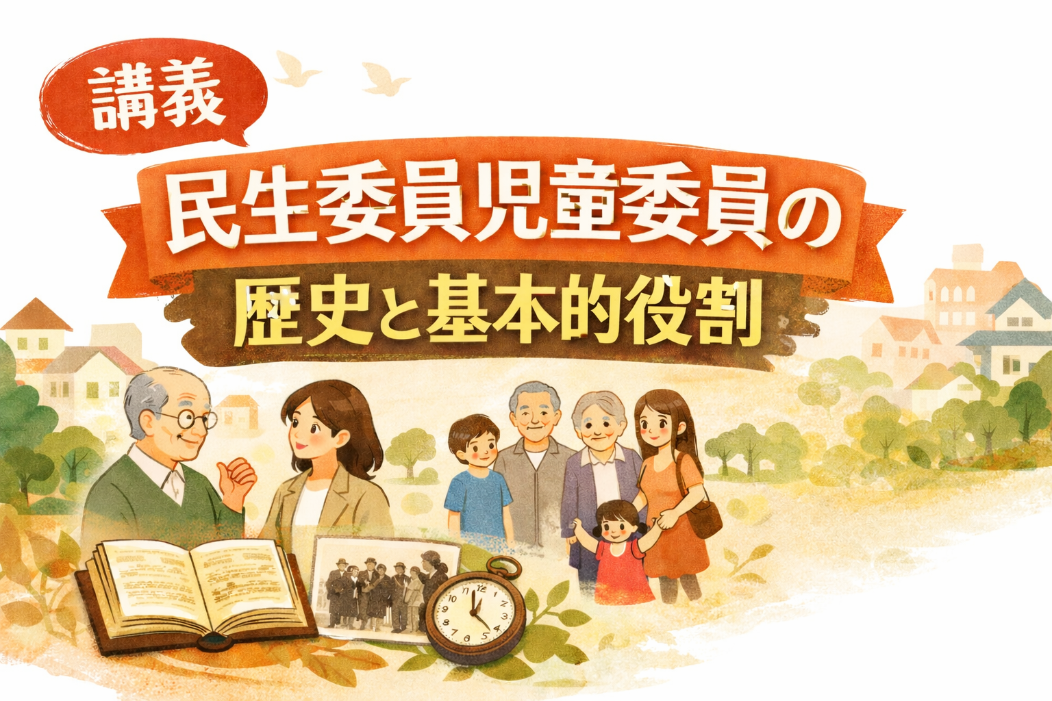 研修動画ページに「民生委員児童委員の歴史と基本的役割」「活動記録の記入について」の動画をアップロードしました